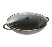 Staub - 1313918 - Wok avec couvercle en verre - Gris Graphite - 37 cm Gris Graphite G