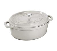 STAUB Cocotte ovale en fonte 27 cm Truffe blanche Blanc G