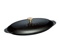 STAUB Assiette Chaude en Fonte pour Poisson, Ø 31 cm, Noir Mat