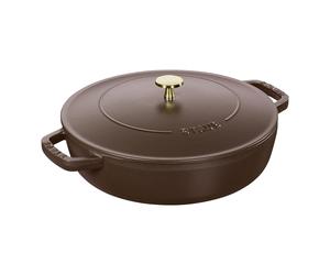 Staub Braisers 24 cm, Sauteuse Chistera, Chocolat