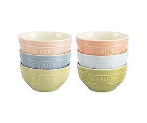 STAUB Ceramique Lot de 6 bols en céramique, couleur Macarons, 12 cm, 400 ml