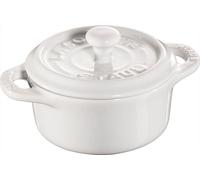 Staub Ceramique Mini Cocotte, 10 cm Blanc pur rond Céramique Blanc pur