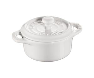 Staub Ceramique Mini Cocotte 10 cm, Rond(e), Blanc, Céramique