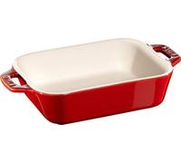 Staub Céramique plat à four boîte cadeau 19 x 4,3 x 12 cm, Ø 14 cm rectangulaire rouge cerise