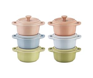 Staub Ceramique Set cocottes macaron 6-pcs, Rond(e), Couleurs mélangées, Céramique
