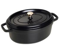 STAUB Cocotte en Fonte Émaillée avec Couvercle, Tous feux dont induction, 4 à 5 personnes, Ovale, 29 cm, 4,20 L, 6,3 kg, Noir Mat