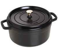 STAUB Cocotte en Fonte Émaillée avec Couvercle, Tous feux dont induction, 4 à 5 personnes, Ronde, 26 cm, 5 L, 6 kg, Noir Mat