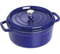STAUB Cocotte en Fonte Émaillée avec Couvercle, Tous feux dont induction, 4 à 5 personnes, Ronde, 26 cm, 5 L, 6 kg, Bleu Intense