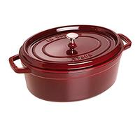STAUB Cocotte en Fonte Émaillée avec Couvercle, Tous feux dont induction, 5 à 6 personnes, Ovale, 31 cm, 5,50 L, 7 kg, Grenadine