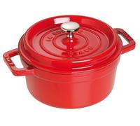 STAUB Cocotte en Fonte Émaillée avec Couvercle, Tous feux dont induction, 7 à 8 personnes, Ronde, 30 cm, 8,34 L, 8,9 kg, Cerise