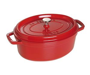 STAUB Cocotte en Fonte, Ovale, Ø 29 cm, 4,25 L, Cerise