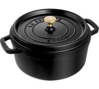 STAUB Cocotte en Fonte Ronde 24 cm, 3,8 L, Noire, Induction