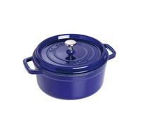 STAUB Cocotte en fonte ronde Staub. trois couches d'émail 5.2 l bleu foncé