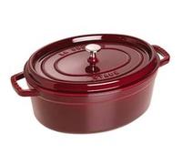 STAUB Cocotte en Fonte Émaillée avec Couvercle, Tous feux dont induction, 5 à 6 personnes, Ovale, 31 cm, 5,50 L, 7 kg, Grenadine