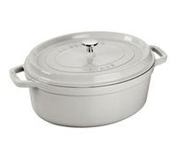 STAUB Cocotte ovale en fonte 27 cm Truffe blanche Blanc G