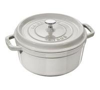 Cocotte Ronde En Fonte Émaillée Staub Truffe Blanche 20 Cm