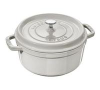 Staub Cocotte ronde en fonte 26 cm - 5,25 l - Truffe blanche - Compatible induction