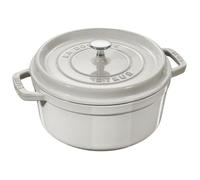 STAUB - Cocotte Ronde en Fonte, 24 cm, Truffe Blanche