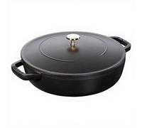Cocotte ronde chistera 28 cm noir mat fonte émaillée 6,7 l staub staub-12612825 Noir