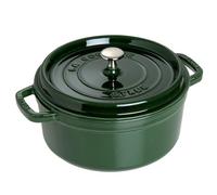 Staub cocotte Single Pan - Poêle (Single Pan, Vert, en Fonte, 2,6 l, 22 cm, 4,1 kg)
