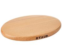 Staub Dessous de plat aimanté ovale Ø 21 cm en hêtre marron
