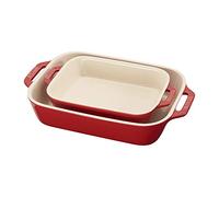 Staub en céramique Berricle rectangulaire Plat de cuisson Ensemble cerise