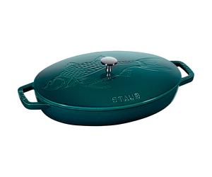 STAUB Faitout ovale La Mer. trois couches d'émail 32 cm