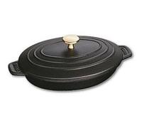 STAUB FONTE 1332325 ASSIETTE CHAUDE OVALE NOIR MAT 23 CM Noir G