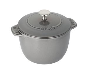 Staub Formes spéciales Cocotte à riz 16 cm, Rond(e), Gris graphite, Fonte
