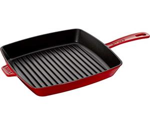 STAUB Gril Américain en Fonte, Carré, 30 x 30 cm, Cerise