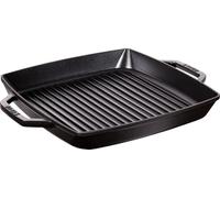 Staub Gril en fonte avec double poignée Ø 33 cm Noir mat