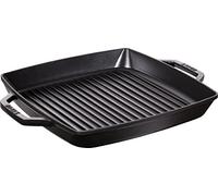 STAUB Gril en Fonte avec Double Poignée, Ø 33 cm, Noir Mat