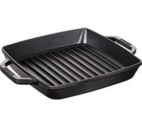 Staub Poêle à griller Pure Staub en fonte carrée noire 23 cm