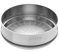 STAUB Insert à vapeur, rond, 24 cm, en acier inoxydable, argenté, avec joint en silicone solide