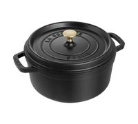 Staub La Cocotte Cocotte 22 cm, Rond(e), Noir mat, Fonte