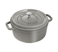 Staub Cocotte ronde 405002460 - Fonte émaillée 24 cm 3,80 L Gris graphite