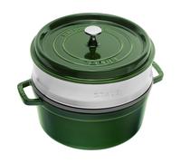 Staub La Cocotte Cocotte avec panier vapeur 26 cm, Rond(e), Basilic, Fonte
