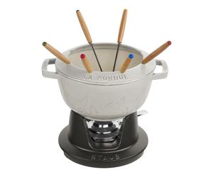 Staub La fondue Service à fondue montagne 20 cm, Truffe blanche