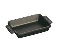 Staub Plat à gratin rectangulaire en fonte 15 x 11 cm Noir