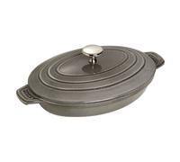 Staub plat a pâtisserie ovale en fonte avec couvercle 23x17cm 405095810