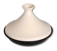 STAUB Plat à Tajine en Fonte, Couvercle Céramique, Ø 28 cm, Crème