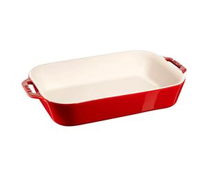STAUB Plat de cuisson rectangulaire Staub 34 x 24 cm rouge