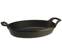 Staub Plat empilable en fonte ovale Ø 28 cm – 1,60 L – Noir mat