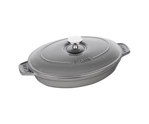 Staub Plats en fonte 23 cm, Assiette chaude , Gris graphite