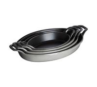 Staub Plats en fonte 24 cm, Assiette chaude, Gris graphite