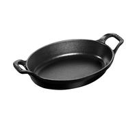 Staub Plats en fonte 28 cm, Assiette chaude, Noir mat