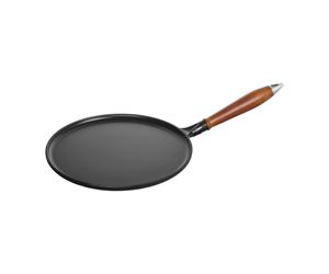 STAUB Poêle à crêpes avec poignée en bois Vintage Ø28 cm Noir