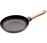 STAUB Poêle à frire Staub fonte noire avec manche en bois clair Ø24 cm