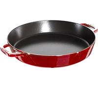 STAUB Poêle en Fonte à Double Poignée, Ronde, Ø 34 cm, Cerise