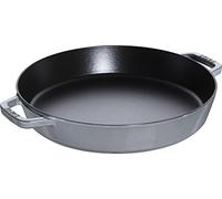 STAUB Poêle en Fonte à Double Poignée, Ronde, Ø 34 cm, Gris Graphite
